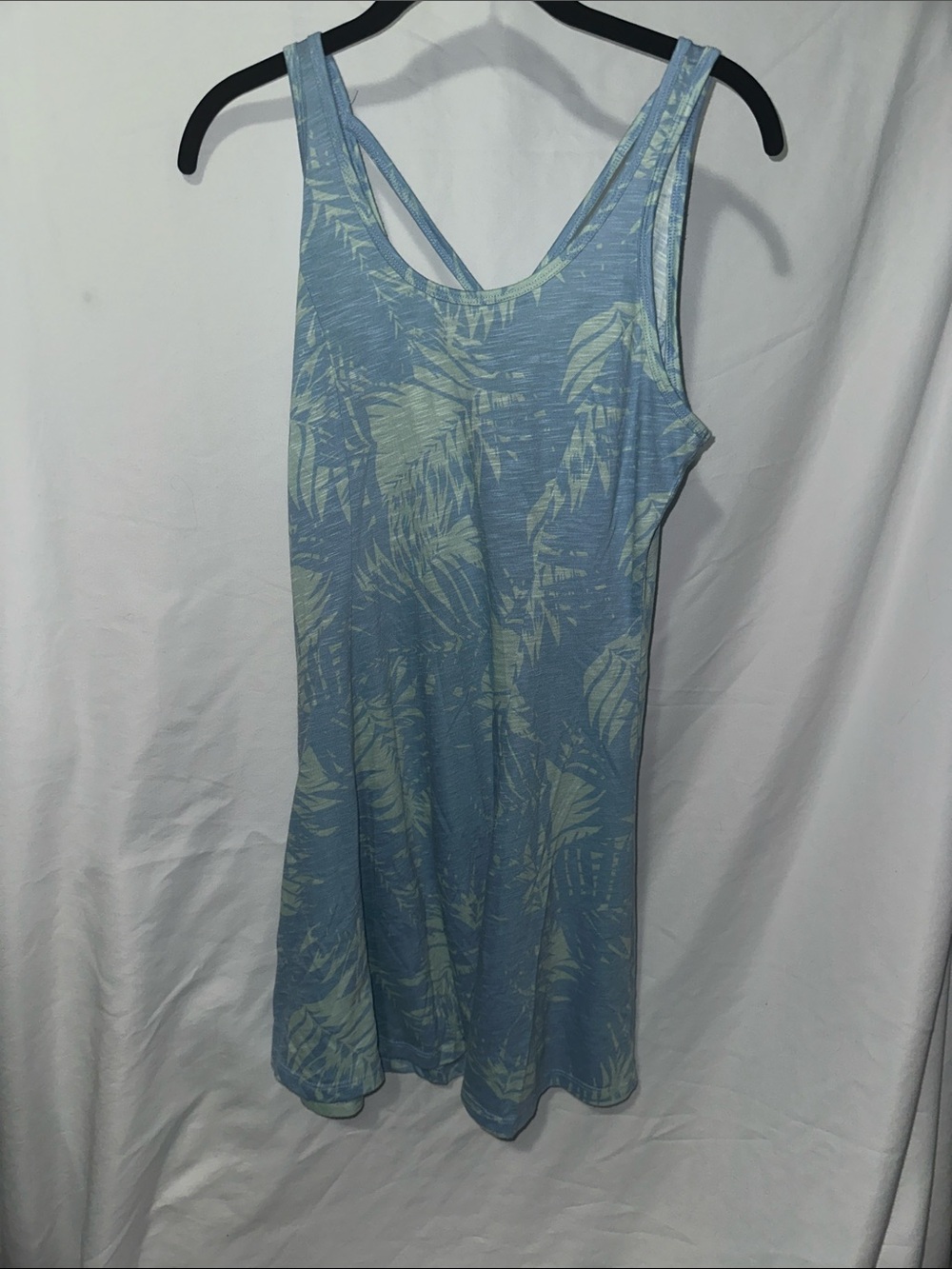Salt Life Light Blue Tropical Print Mini Dress